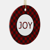 Joy Nativity kariert Keramik Ornament (Rechts)