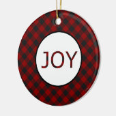 Joy Nativity kariert Keramik Ornament (Links)