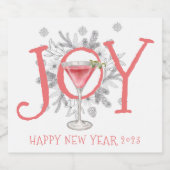 Joy New Year's Eve Party 2023 Alkoholflaschenetikett (Einzelnes Label)