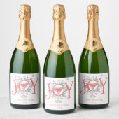 Joy New Year's Eve Party 2023 Sparkling Wine Labe Schaumweinetikett (Flaschen)