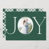 Joy Newlywed Christmas Foto Card Feiertagskarte (Vorne/Hinten)