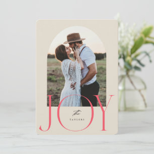 JOY Newlywed Just Married Christmas Card Feiertagskarte