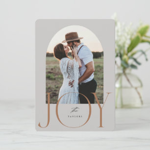 JOY Newlywed Just Married Christmas Card Feiertagskarte