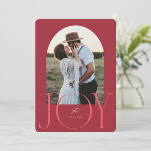 JOY Newlywed Just Married Christmas Card Feiertagskarte