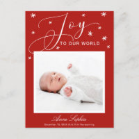 Joy Niedlich Script Foto Weihnachten Geburtserklär