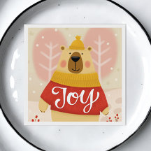 Joy. Niedlicher Weihnachtswald