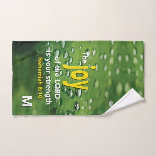 JOY OF THE LORD Christlich Monogram Badhandtuch Set (Handtuch)