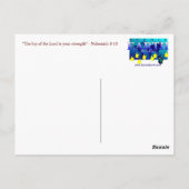 Joy of the Lord Christlich Postcard Nehemiah 8:10 Postkarte (Rückseite)