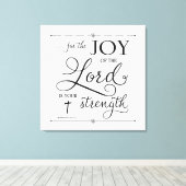 Joy of the Lord - Nehemiah 8:10 Leinwanddruck (Insitu (Holzboden))