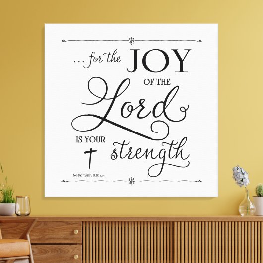 Joy of the Lord - Nehemiah 8:10 Leinwanddruck (Insitu (Wohnzimmer))