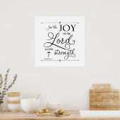 Joy of the Lord - Nehemiah 8:10 Poster (Küche)