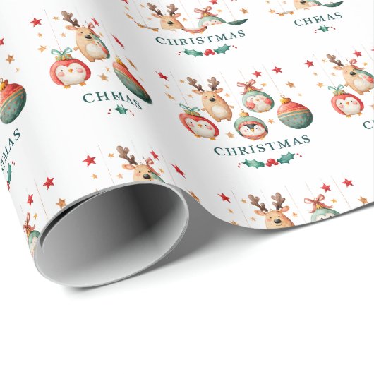 Joy Ornament Parade Geschenkpapier (Rolleneckpunkt)