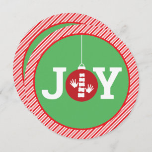JOY Ornament Stripes Chiropraktisches Weihnachtsfe Feiertagskarte