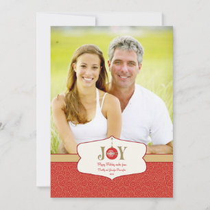 Joy Ornament Weihnachten personalisierbare Fotokar