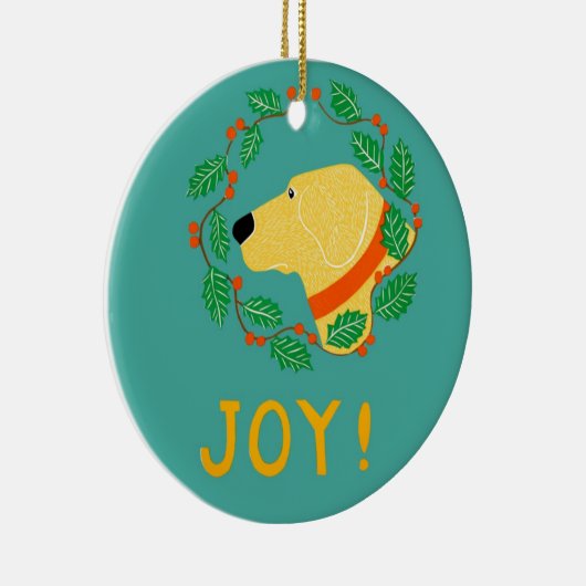 Joy Ornament with Gelbe Labrador-Stephen Huneck (Rechts)