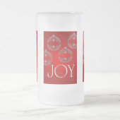 Joy Ornaments auf rubinrot elegant Mattglas Bierglas (Mittel)