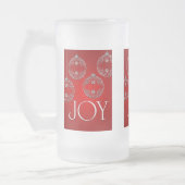 Joy Ornaments auf rubinrot elegant Mattglas Bierglas (Links)