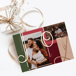 Joy Overlay Bold Modern Color Blocks Family Fotos Folien Feiertagskarte