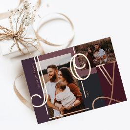 Joy Overlay Bold Modern Color Blocks Family Fotos Folien Feiertagskarte