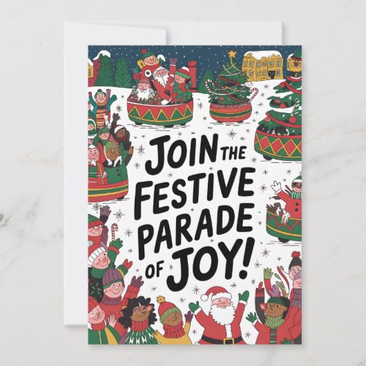 Joy-Parade - Weihnachtskarte Feiertagskarte (Vorderseite)
