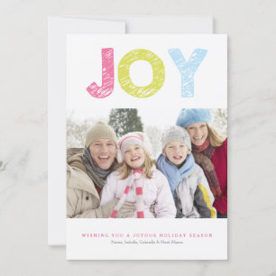 JOY Pastel Chalk Feiertagskarte