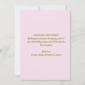 Joy Peace and Liebe Christmas Tree Card Einladung (Rückseite)