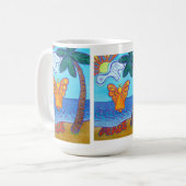 Joy & Peace Beach Angel Art Tasse (Vorderseite Links)