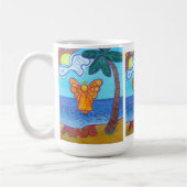 Joy & Peace Beach Angel Art Tasse (Links)