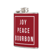 Joy Peace Bourbon | Roter und weißer Urlaub Flachmann (Links)