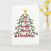 Joy Peace Bright Frory Christmas Tree Card Karte (Gelbe Blume)