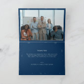 Joy Peace Liebe Blue Team Foto Weihnachten im Unte Karte (Innenseite)