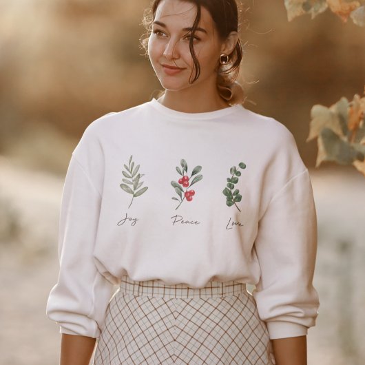 Joy Peace Liebe Botanical Winter Sweatshirt