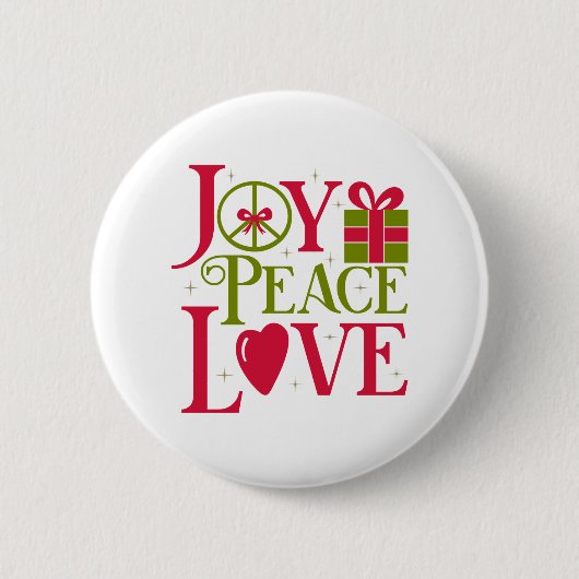Joy Peace Liebe Button (Vorderseite)