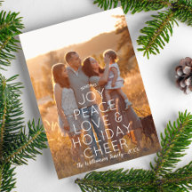 Joy Peace Liebe Holiday Cheer Modernes Foto