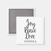 Joy Peace Liebe Inspiration Magnet (Vorderseite/Rückseite)