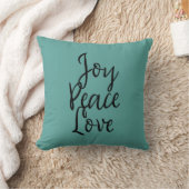 Joy Peace Liebe Inspiration Zitat Kissen (Decke)