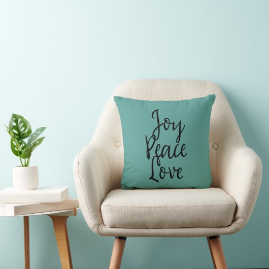 Joy Peace Liebe Inspiration Zitat Kissen (Stuhl )