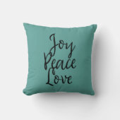 Joy Peace Liebe Inspiration Zitat Kissen (Vorderseite)