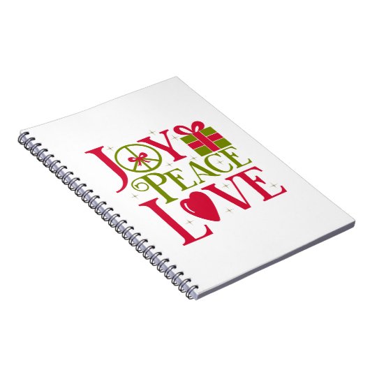 Joy Peace Liebe Notizblock (Rechte Seite)