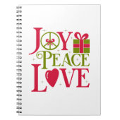 Joy Peace Liebe Notizblock (Vorderseite)