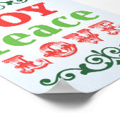 Joy Peace Liebe Poster (Ecke)