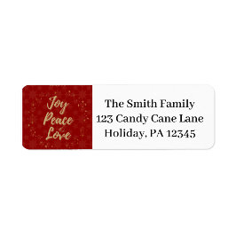 Joy, Peace, Liebe Red Star Address Labels