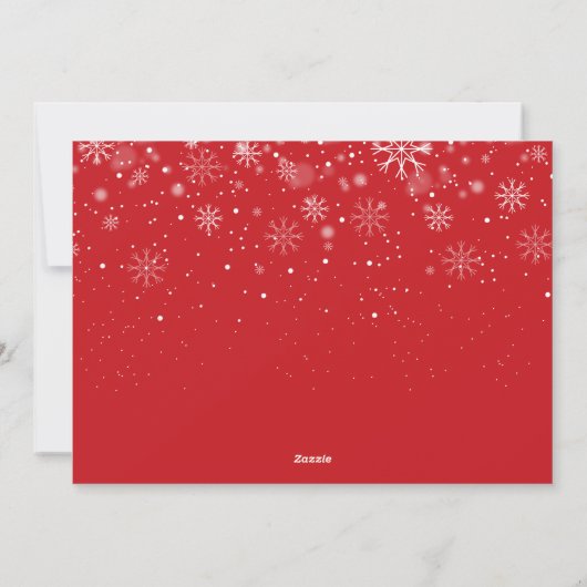 Joy Peace Liebe Script Snowflakes Foto Weihnachten (Rückseite)