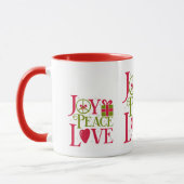 Joy Peace Liebe Tasse (Links)