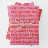 Joy Peace Liebe - Urlaubspapier Geschenkpapier Set (Beispiel)