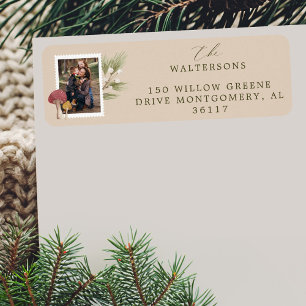 Joy Peace Liebe Watercolor Woodsy Mushrooms Foto