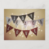 Joy Peace Liebe Weihnachten Postcard (Vorderseite)
