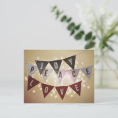 Joy Peace Liebe Weihnachten Postcard (Stehend Vorderseite)