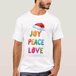 "Joy, Peace, Liebe Weihnachten T - Shirt der Männe