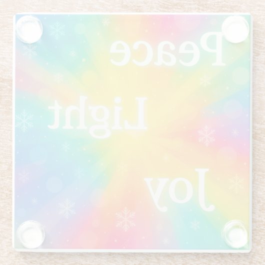 Joy Peace Light Glasuntersetzer (Rückseite)